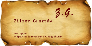 Zilzer Gusztáv névjegykártya